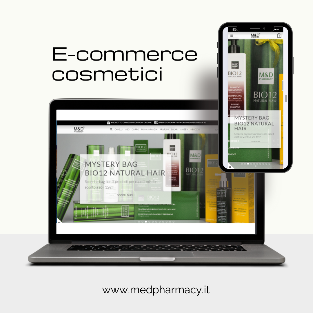 E-commerce prodottti cosmetici Sito e-commerce per prodotti cosmetici.